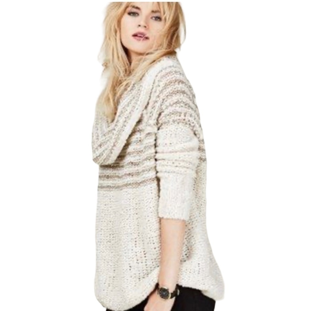 Free People wool blend sweater size small cream